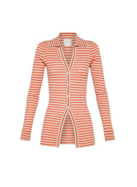Wool polo cardigan - Lacca