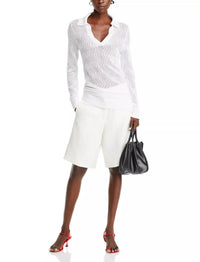 Pull Agnes tricoté en zig zag - Off White