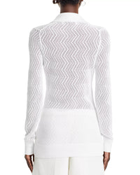 Pull Agnes tricoté en zig zag - Off White