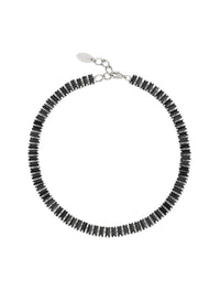 Choker necklace with coloured crystals in brass - Nero