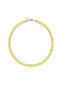 Quartz and mother-of-pearl choker necklace - Daffodil