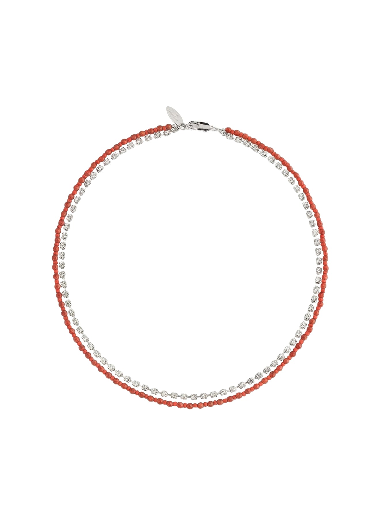 Necklace with small quartz and brass beads - Lacca
