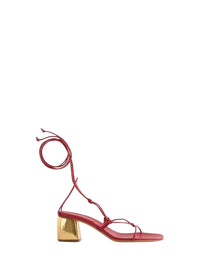 Sandals with tubular laces 50 in leather - Lacca