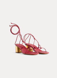 Sandals with tubular laces 50 in leather - Lacca