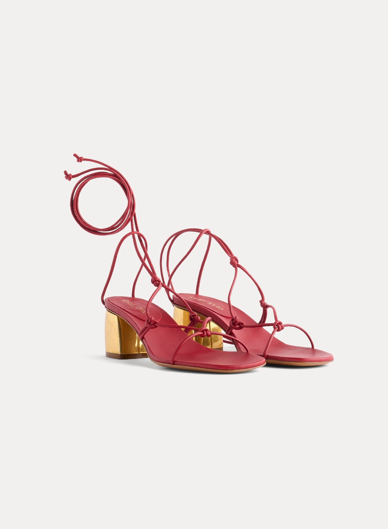 Sandals with tubular laces 50 in leather - Lacca