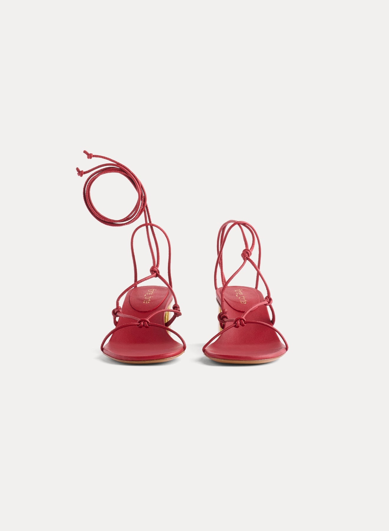 Sandals with tubular laces 50 in leather - Lacca