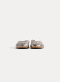 Mules à effet métallique - Argenté