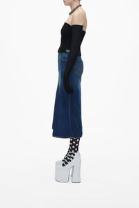 Bustier côtelé en laine - Black