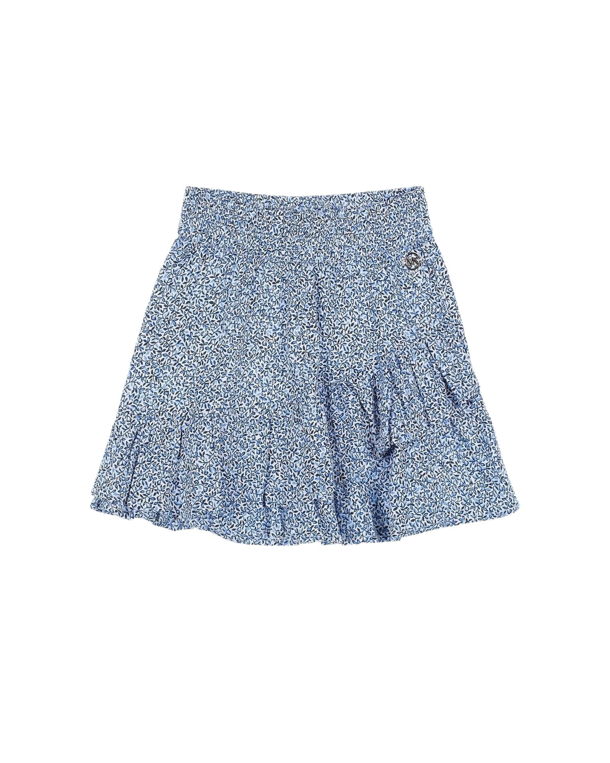 Jupe imprimée en twill - Bleu Cargo