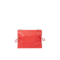 Petit sac à rabat Billie en cuir - Tomate