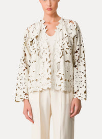 Blouson aviateur avec broderie Poetic Orchid - Orchidea