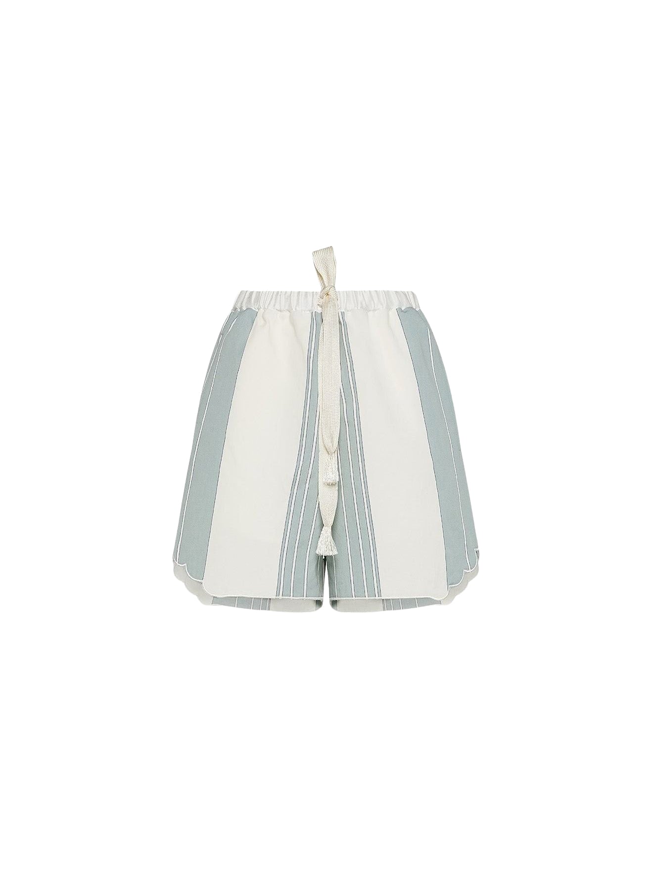 Short à taille haute en lin mélangée - Acqua