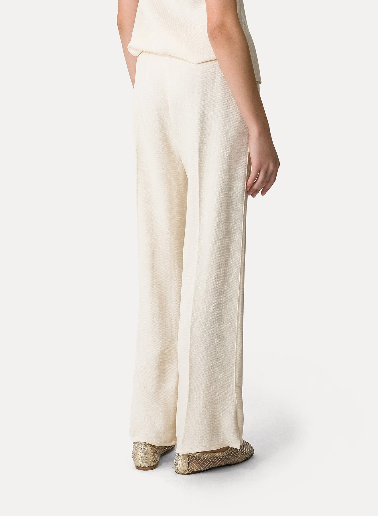 Silk flared trousers - Orchidea