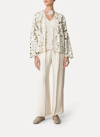 Silk flared trousers - Orchidea