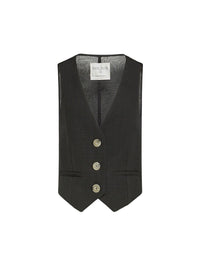Threaded waistcoat - Black
