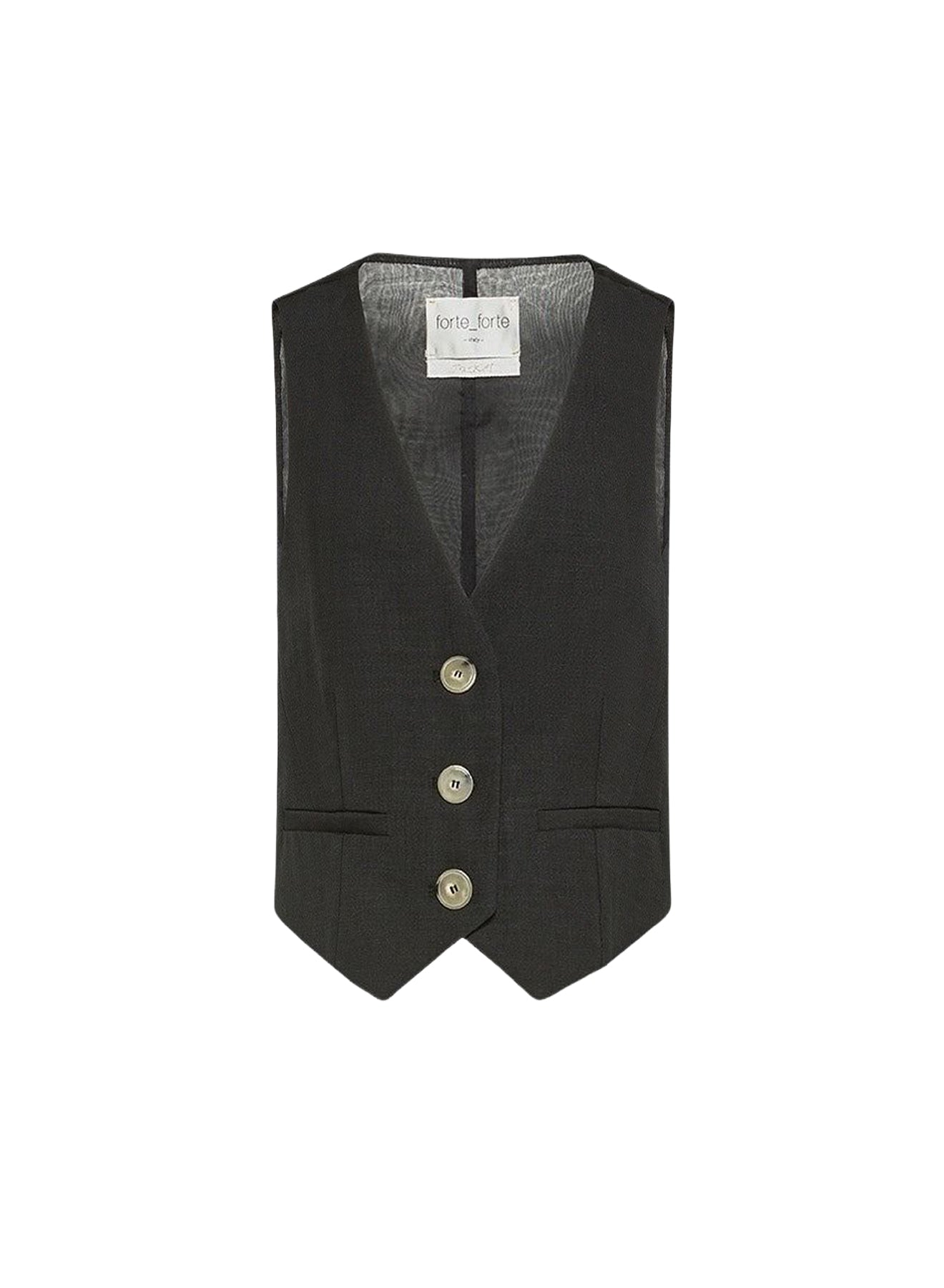 Threaded waistcoat - Black