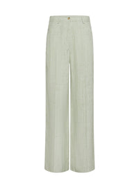 Pantalon 5 poches et lin fil-à-fil - Aloe