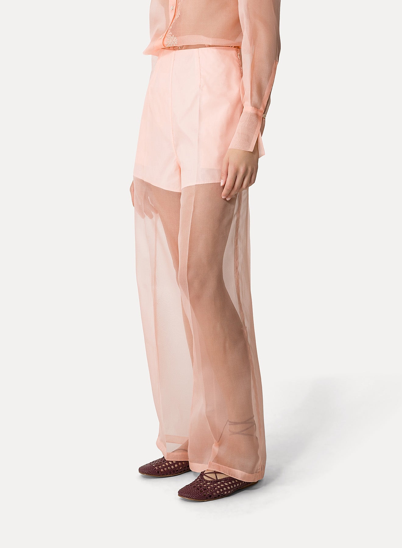 Silk wide-leg trousers - Pesco