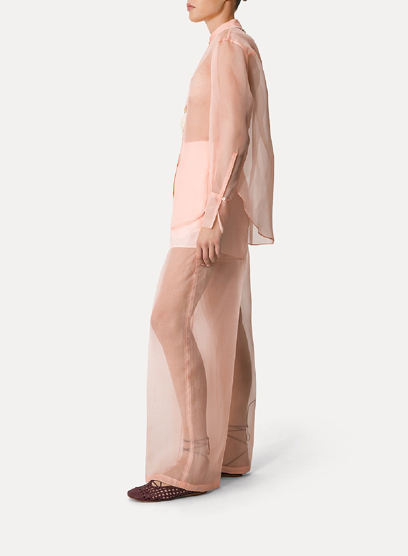 Silk wide-leg trousers - Pesco
