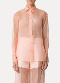 Chemise à col classique en soie - Pesco
