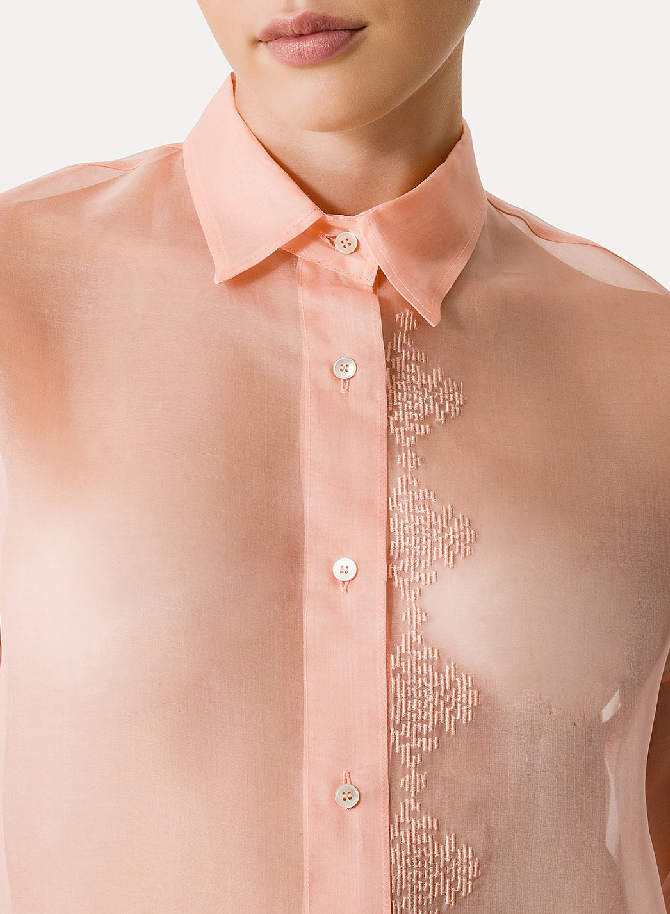 Chemise à col classique en soie - Pesco