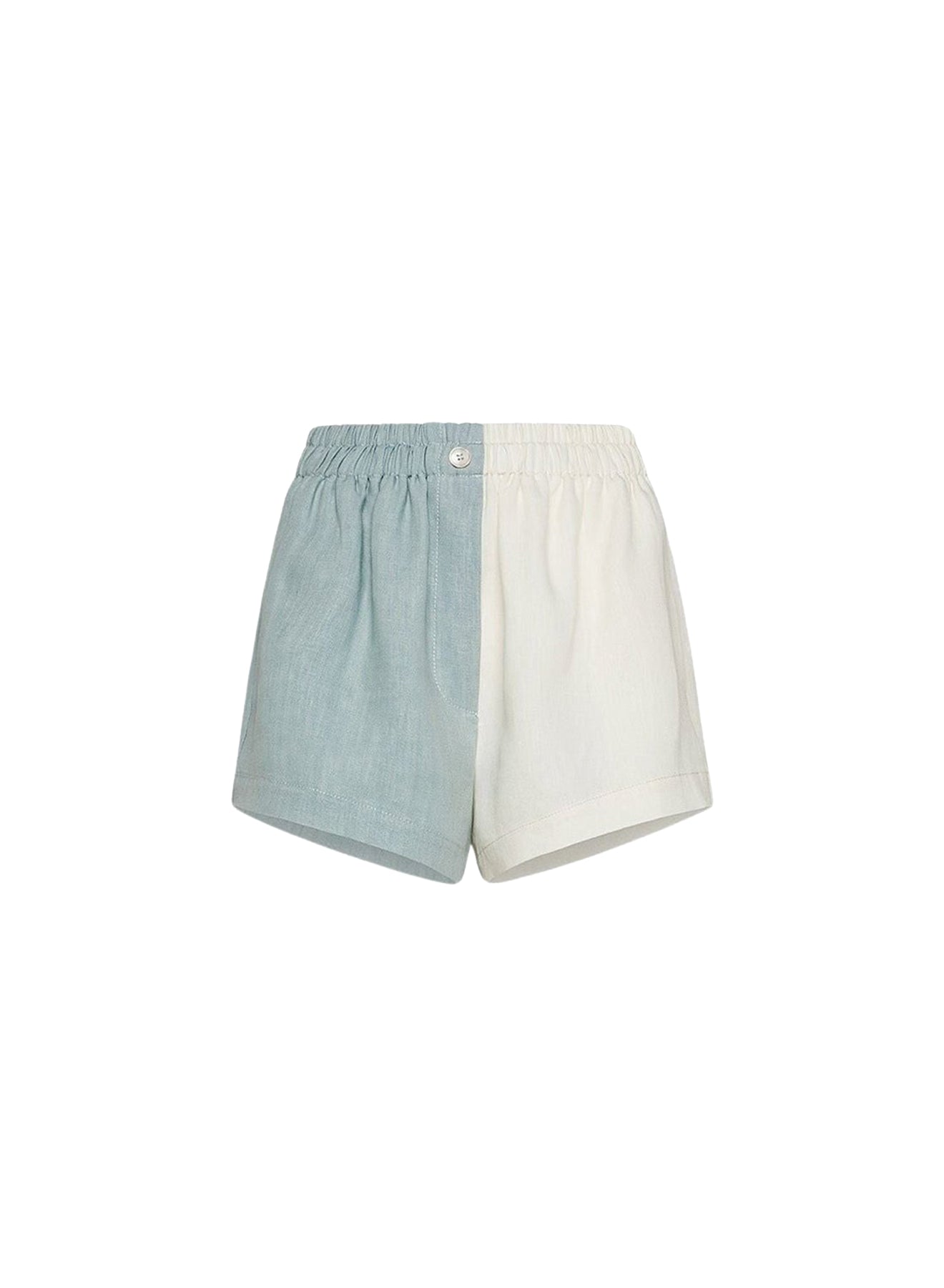 Short en lin bicolore - Acqua