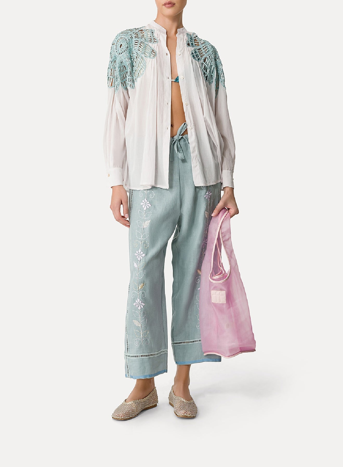 Pantalon avec cordon coulissant - Orchidea