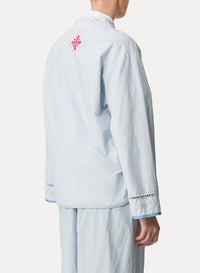 Veste avec broderie “Oniric blossom” en lin - Rugiada