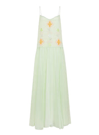 Robe avec broderie “Oniric blossom” - Mint
