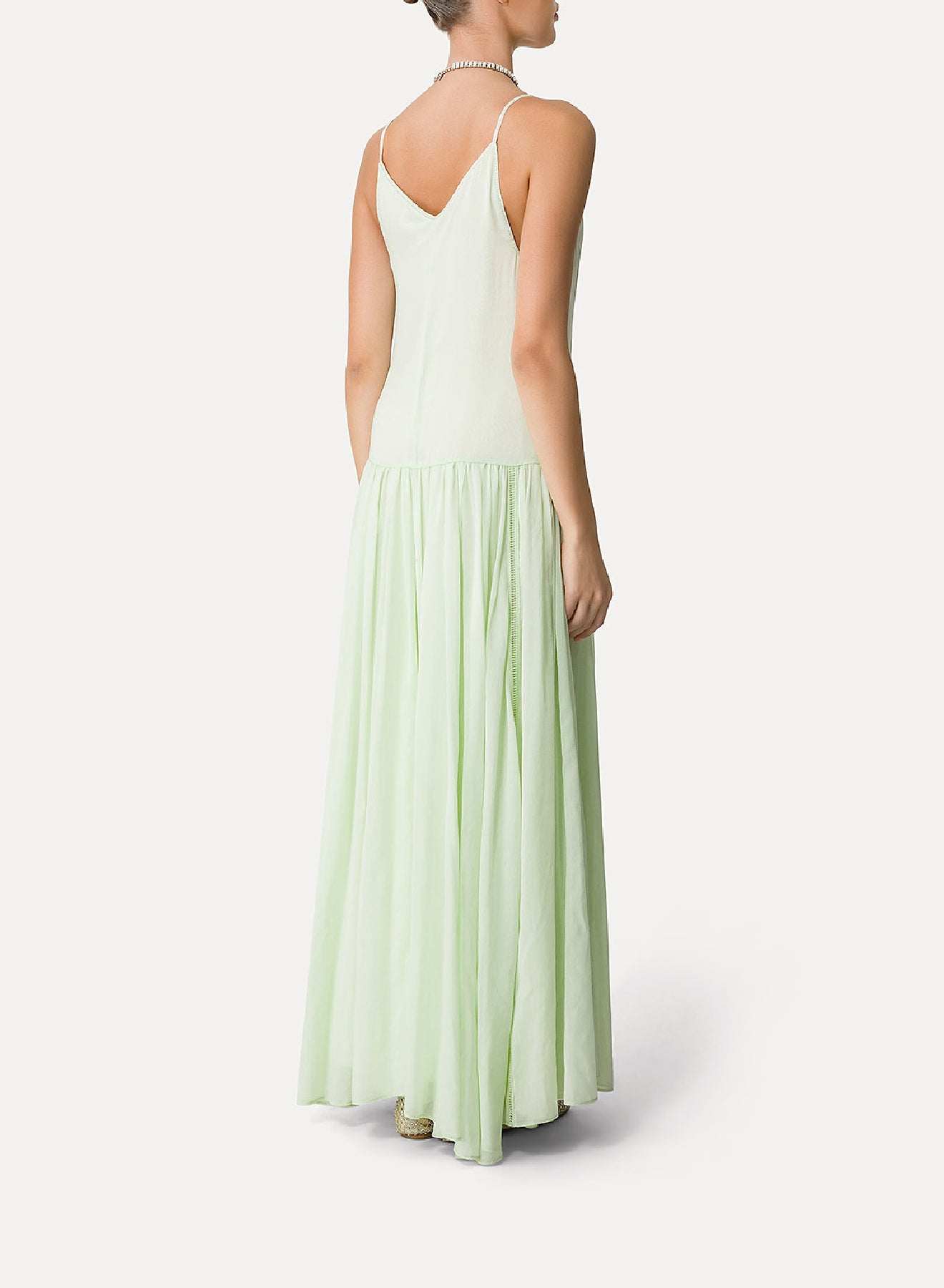Robe avec broderie “Oniric blossom” - Mint