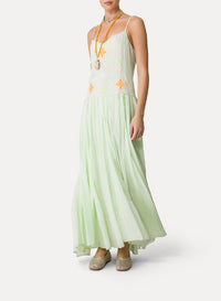 Robe avec broderie “Oniric blossom” - Mint