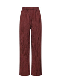 Pantalon avec élastique à la taille - Cacao