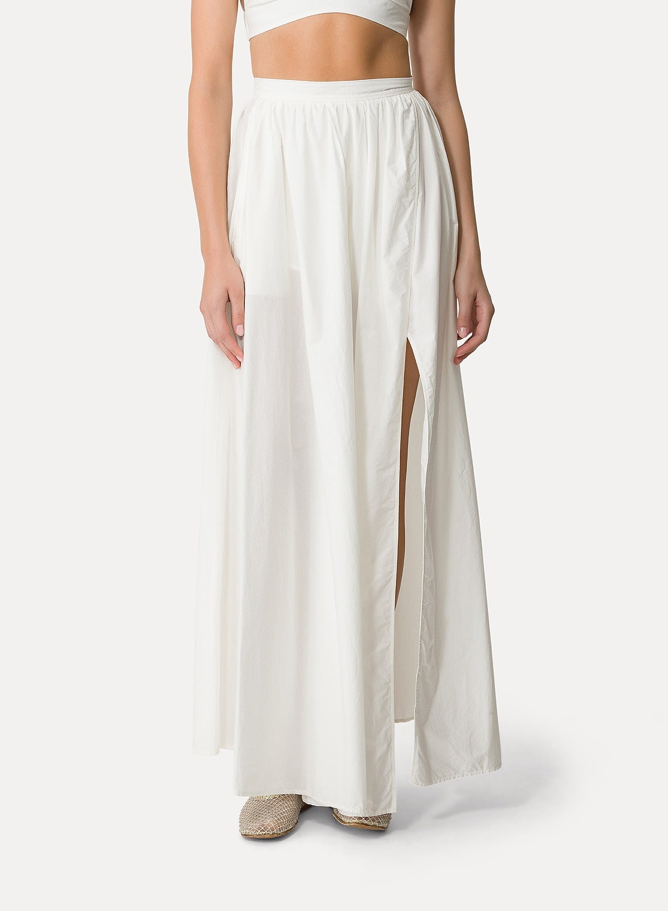 High-waisted skirt - Bianco