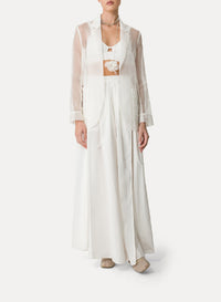High-waisted skirt - Bianco