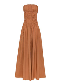 Strapless silk dress - Terra