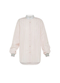 Chemise tunisienne à rayures en soie - Petalo