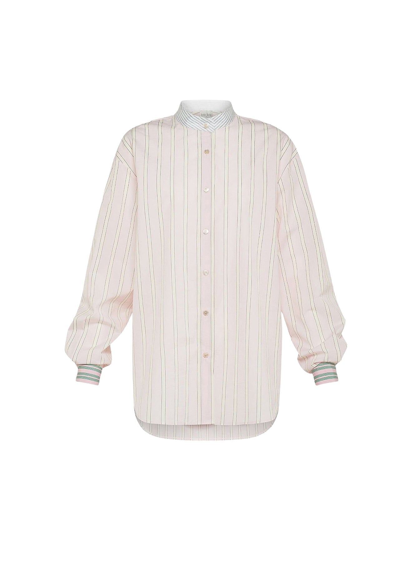 Chemise tunisienne à rayures en soie - Petalo