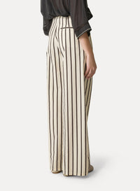 Pantalon à jambes larges à fines rayures - Orchidea