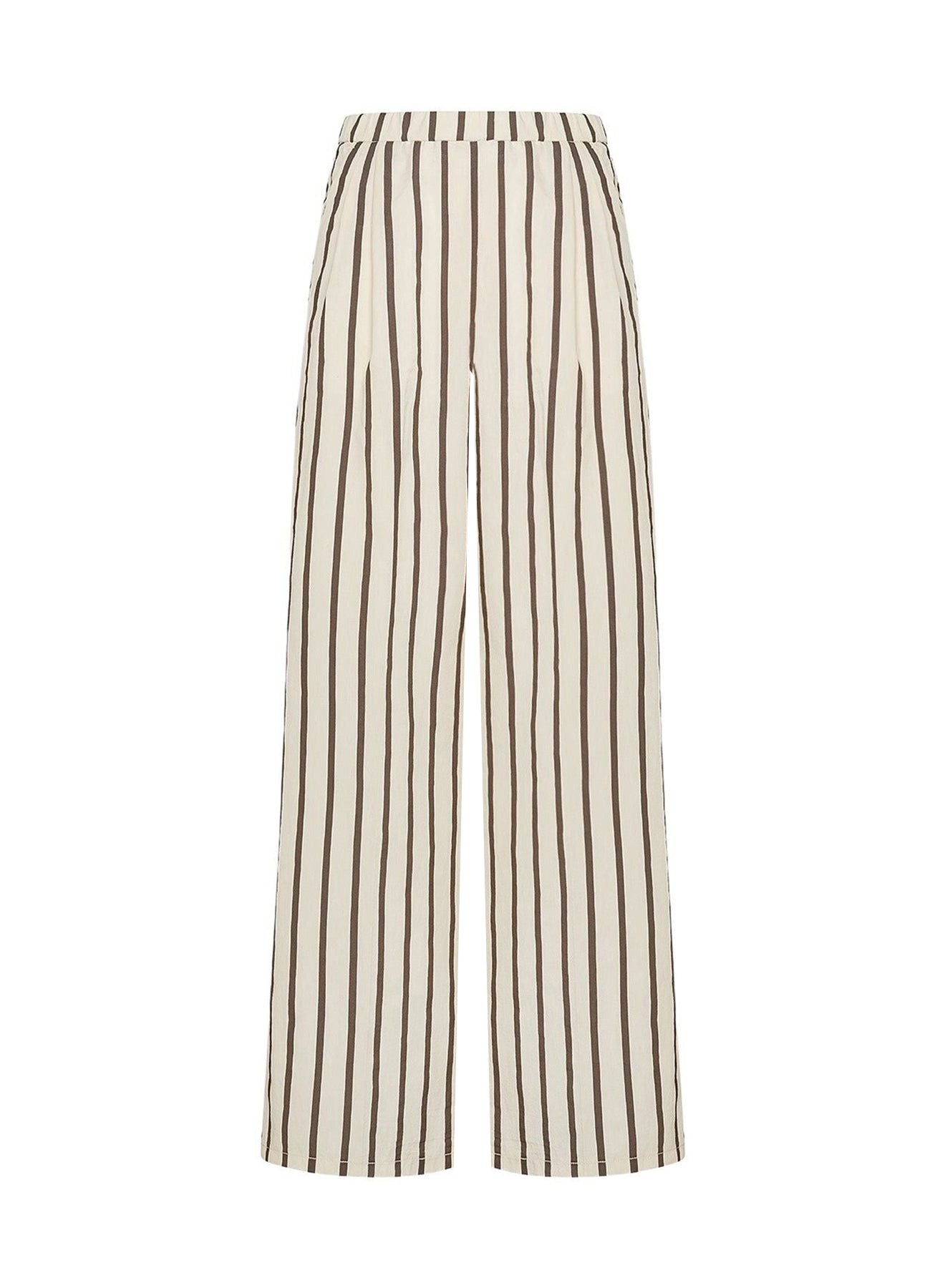 Pantalon à jambes larges à fines rayures - Orchidea