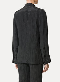Oversized satin jacket - Black