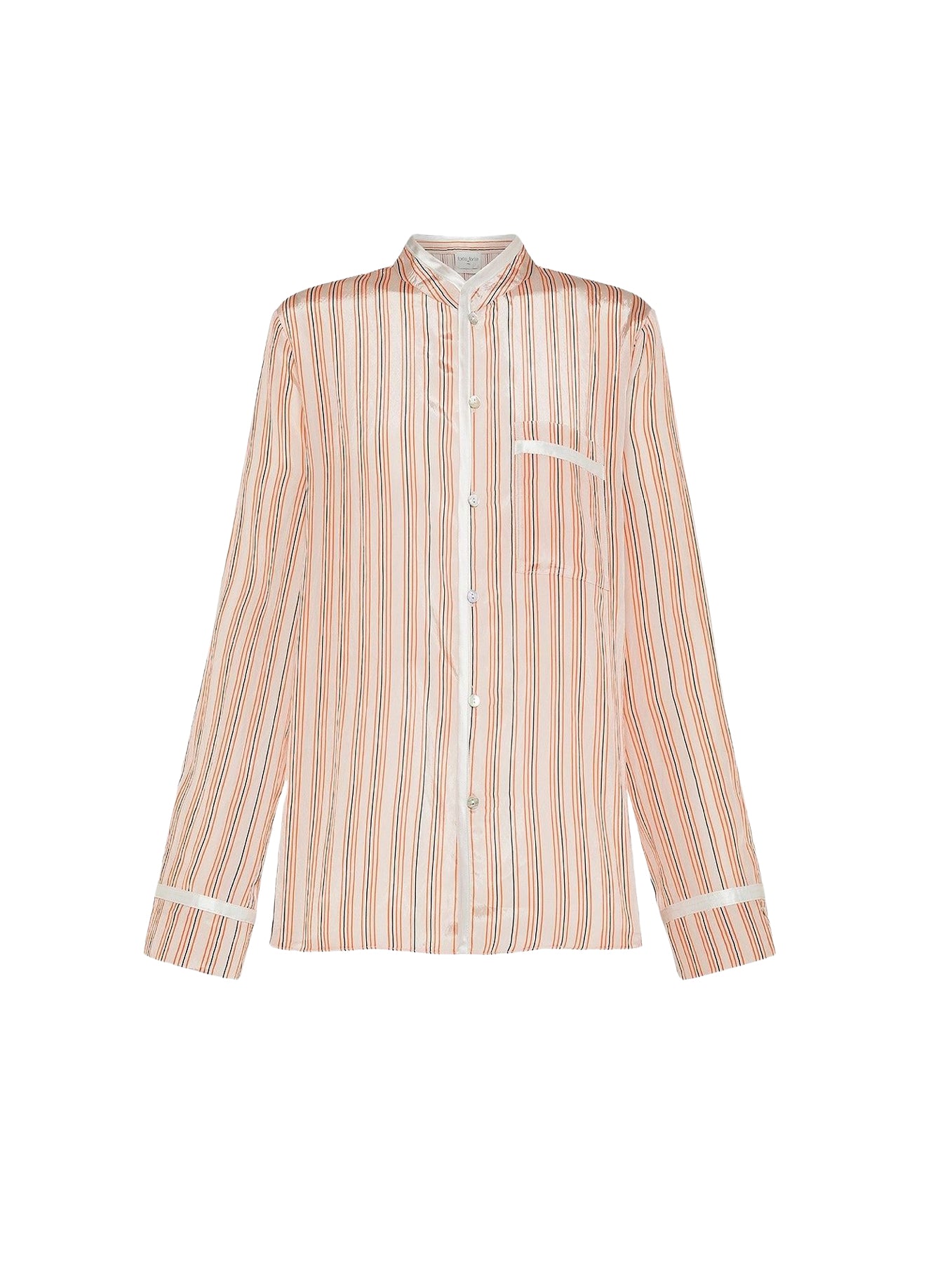 Chemise Mao à rayures en soie - Pistillo