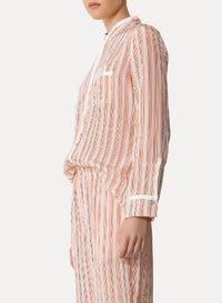 Chemise Mao à rayures en soie - Pistillo