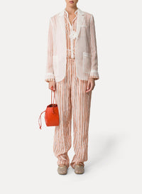 Chemise Mao à rayures en soie - Pistillo