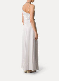 Asymmetrical satin dress - Madreperla