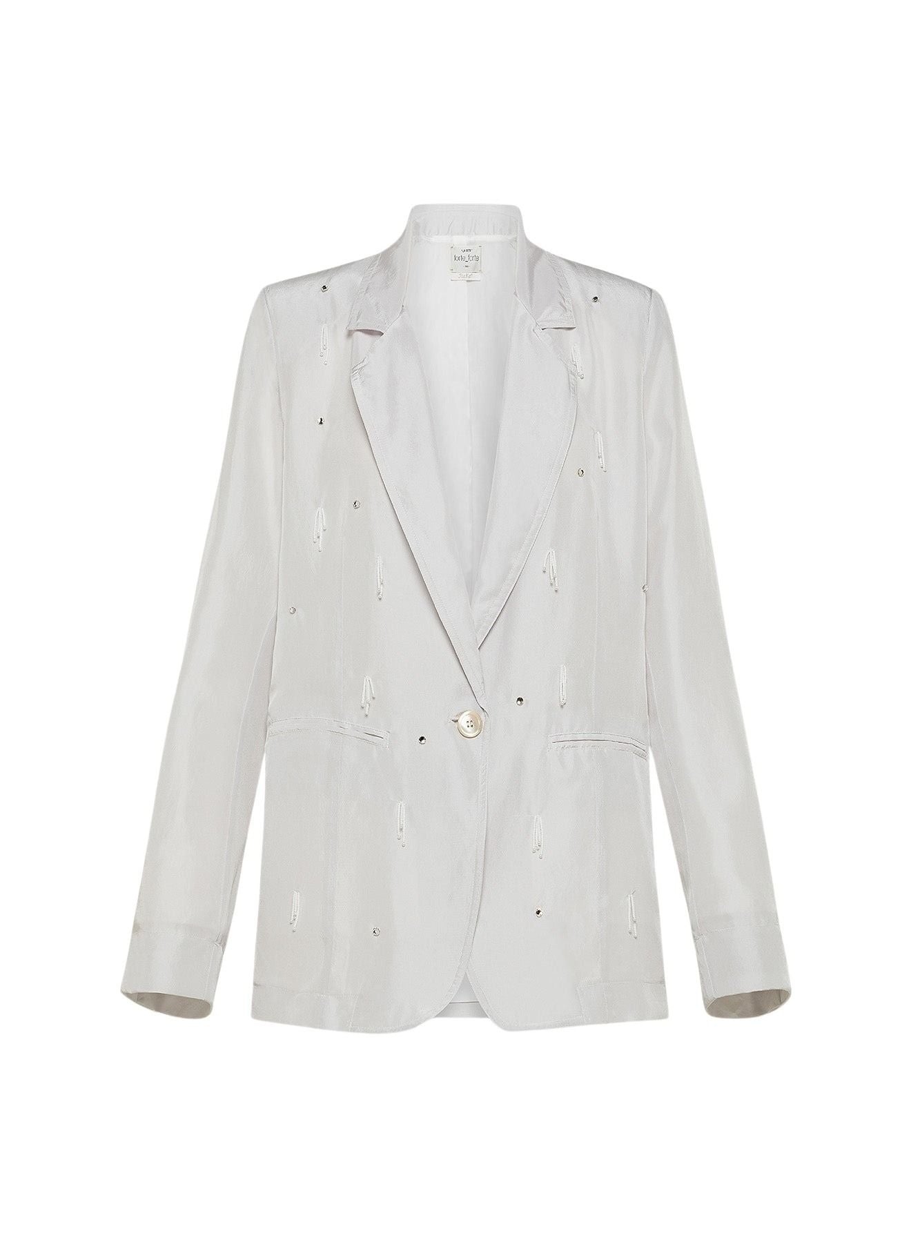 Veste avec petites perles en soie - Madreperla