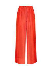 Pantalon avec cordon coulissant en soie - Papavero
