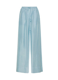 Pantalon avec cordon coulissant en soie - Acqua