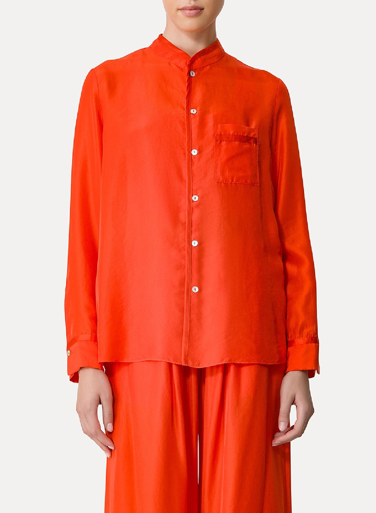 Classic collar shirt - Papavero