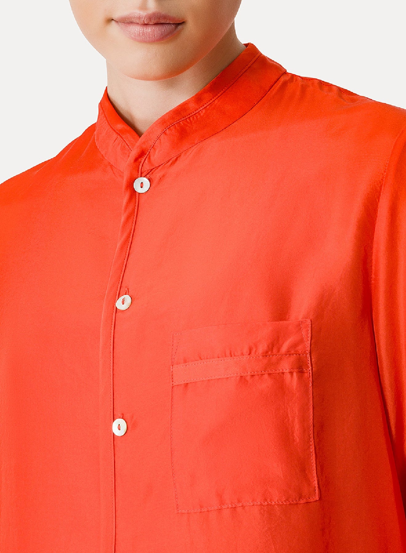 Classic collar shirt - Papavero