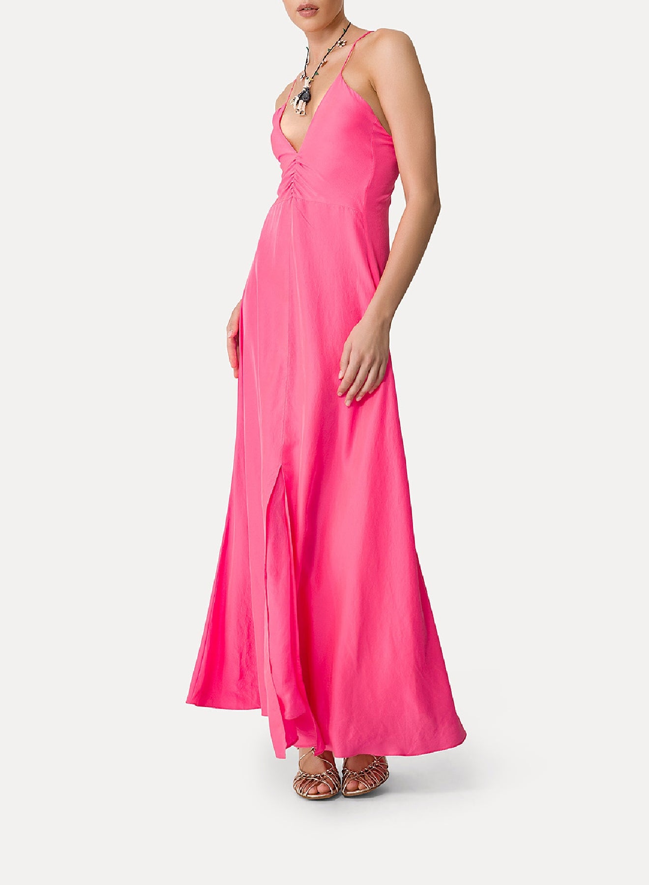 Robe nuisette en soie - Ortensia